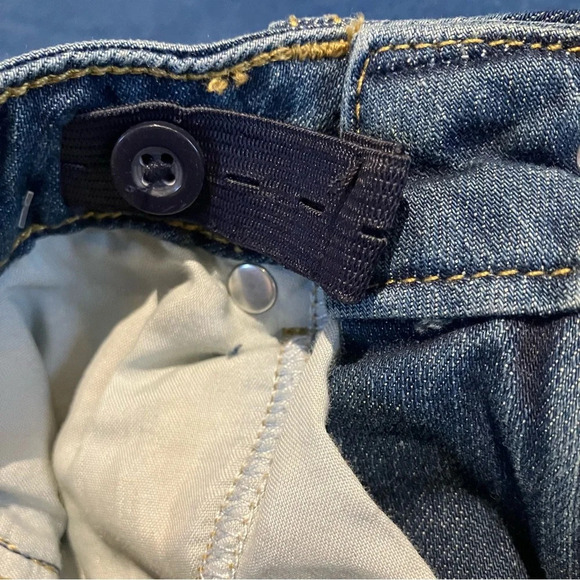 🐱 2 / $15 NWT Cat & Jack Girls High Rise Ankle Straight Stretch Distressed Jeans - Picture 5 of 6